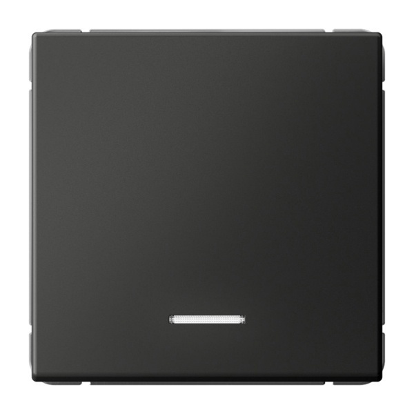 Одноклавишная кнопка без фиксации с подсветкой SE ArtGallery 10А базальт