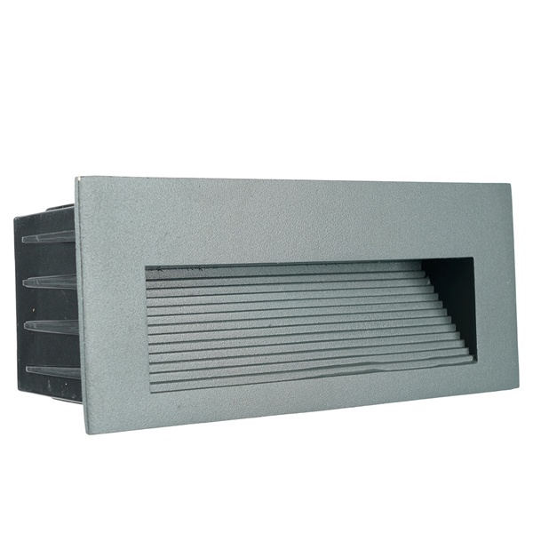 Светильник встраиваемый светодиодный LN012-1 5W 4000K 110-265V IP65 серый для подсветки ступеней