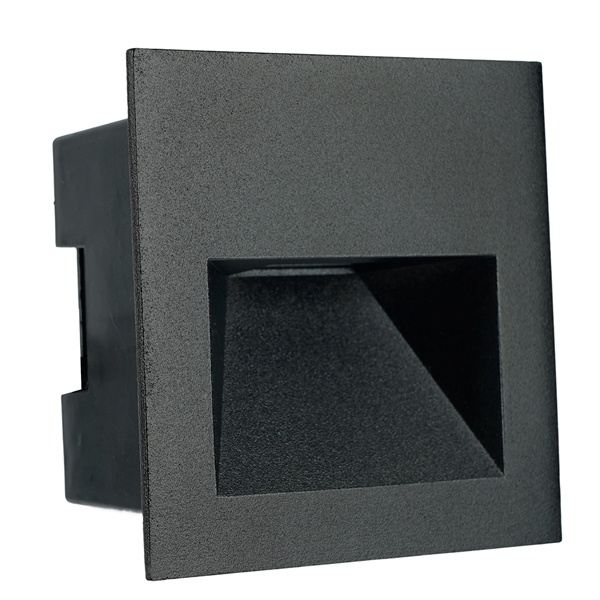 Светильник встраиваемый светодиодный LN013-1 3W 4000K 110-265V IP65 черный для подсветки ступеней