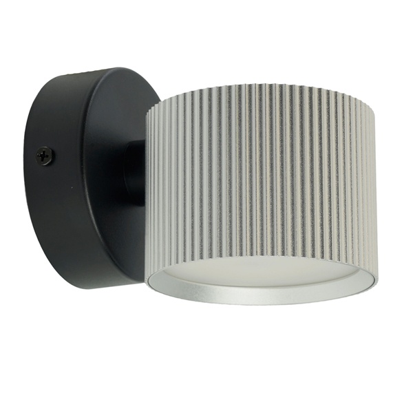 Светильник настенный Feron HL4580 GX53 230V max 12W серебро + черный D85x65x116mm