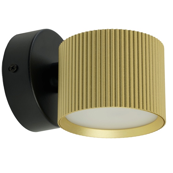 Светильник настенный Feron HL4580 GX53 230V max 12W золото + черный D85x65x116mm