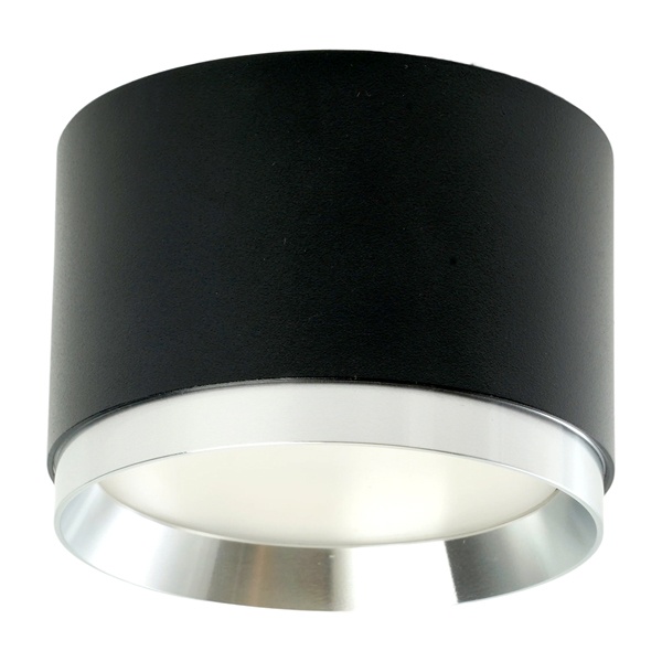 Светильник потолочный Feron HL459 под лампу GX53 230V max 12W черный + хром D82x60mm
