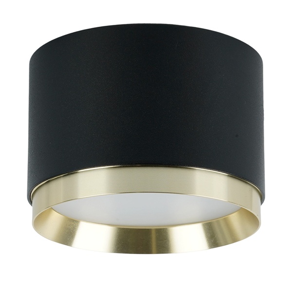 Светильник потолочный Feron HL459 под лампу GX53 230V max 12W черный + золото D82x60mm