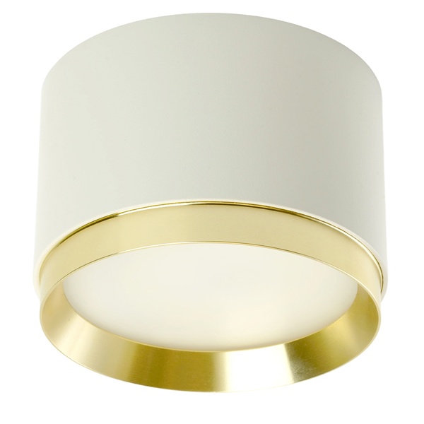 Светильник потолочный Feron HL459 под лампу GX53 230V max 12W белый + золото D82x60mm