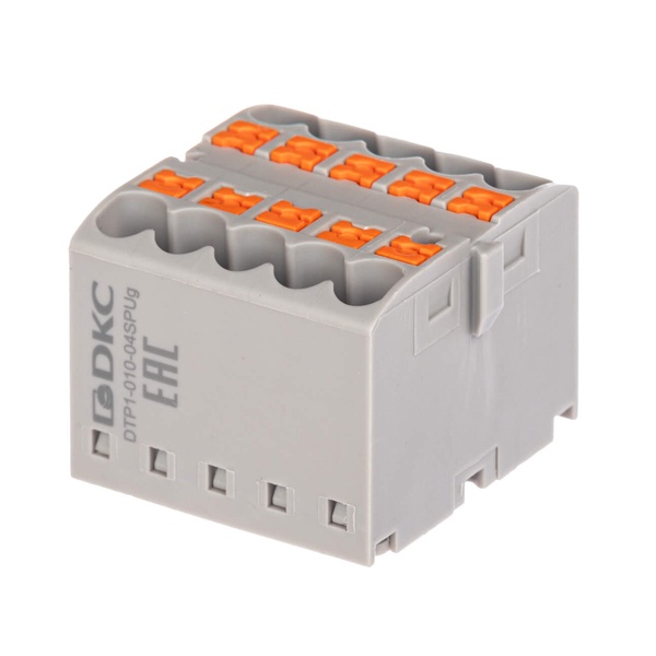 Блок распределительный DKC 10 точек подключения 2,5 мм2 зажим push-in серый