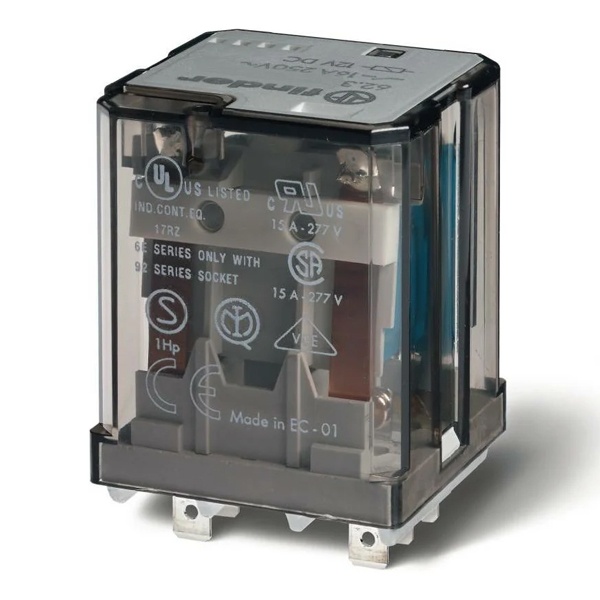 Силовое реле Finder Faston 3NO 16A 220В DC AgCdO