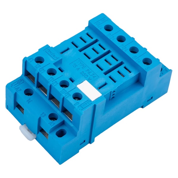 Розетка Finder с винтовыми клеммами (под шайбу) для реле 56.34; в комплекте металлическая клипса 096