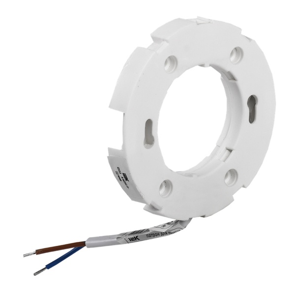 Патрон потолочный ИЭК Ппл53-04-К52 GX53 пластик белый, размер 78x10mm, длина провода 101mm