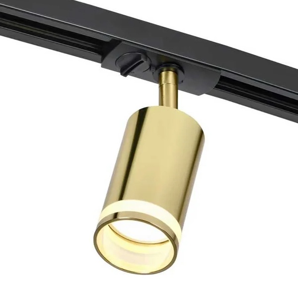Светильник трековый однофазный поворотный ИЭК 4116 декоративный под лампу MR16 GU10 золото