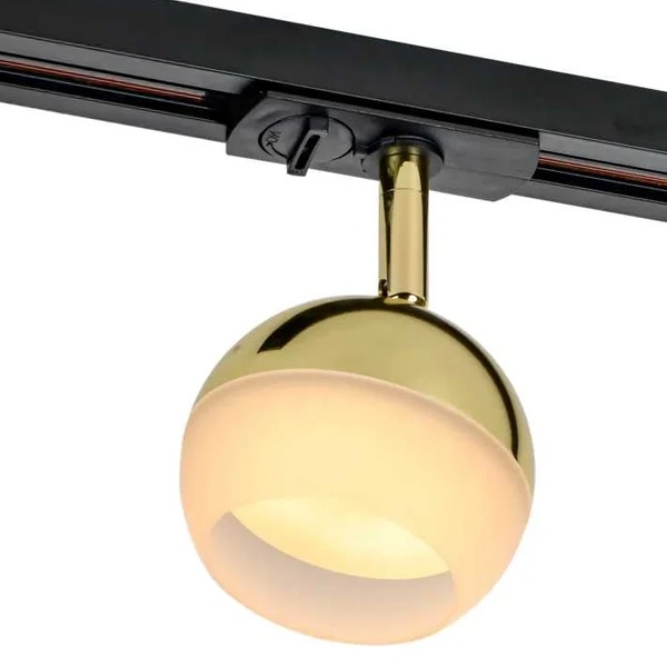 Светильник трековый однофазный поворотный ИЭК 4118 декоративный под лампу GX53 золото