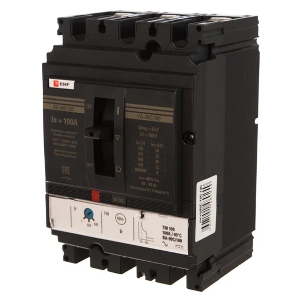 Выключатель автоматический EKF ВА-99C (Compact NS) 160/100А 3P 36кА