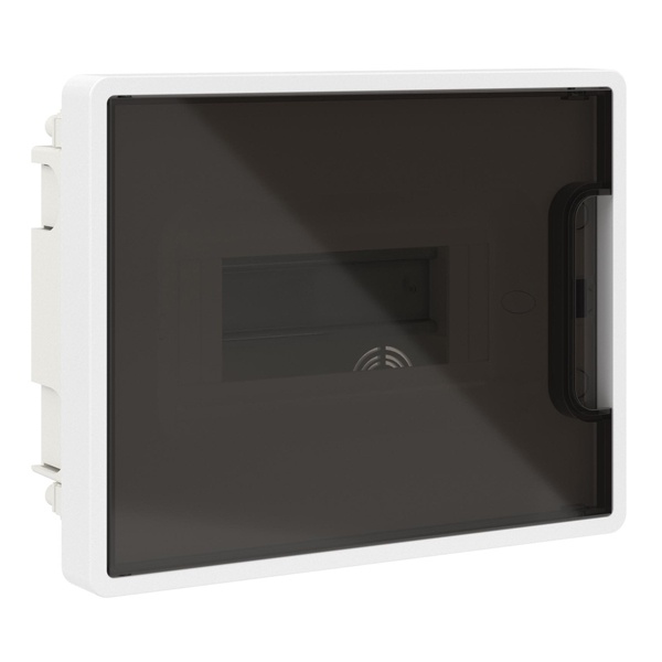 Щиток встраиваемый DKC FRAME 8 модулей с тонированной дверцей с шиной IP40 белый