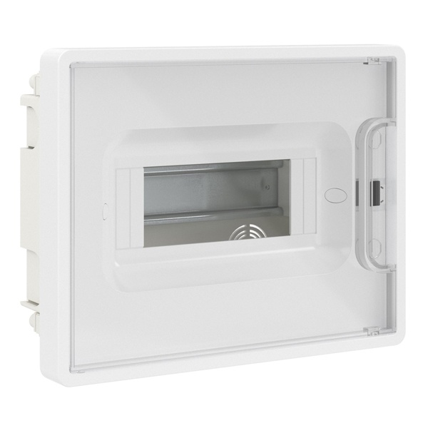 Щиток встраиваемый DKC FRAME 8 модулей с прозрачной дверцей с шиной IP40 белый