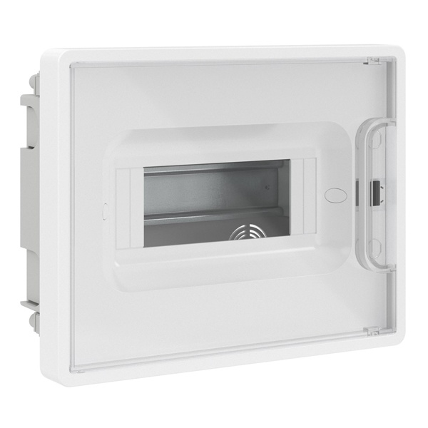 Щиток встраиваемый для полых стен DKC FRAME 8 модулей с прозрачной дверцей с шиной IP40 белый