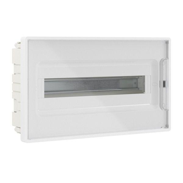 Щиток встраиваемый DKC FRAME 18 модулей с прозрачной дверцей с шиной IP40 белый