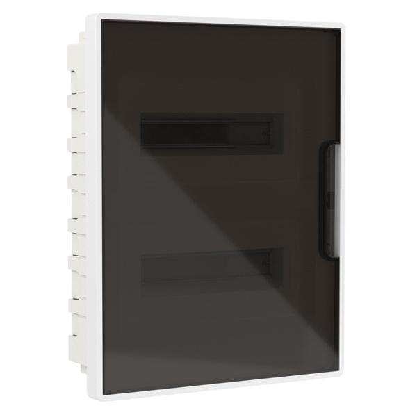 Щиток встраиваемый DKC FRAME 24 (2х12) модуля с тонированной дверцей с шиной IP40 белый