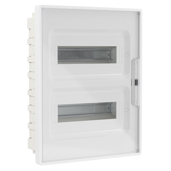 Щиток встраиваемый DKC FRAME 24 (2х12) модуля с прозрачной дверцей с шиной IP40 белый