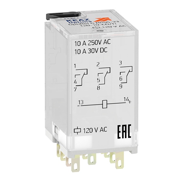 Реле промежуточное КЭАЗ OptiRel G RP55-33-220D-10-CO 3НО/НЗ 10А 220DC