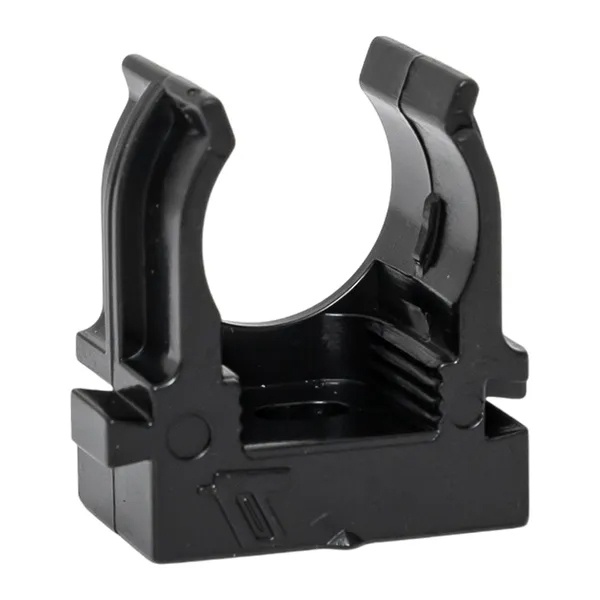 Держатель для труб (клипса) EKF Plast d16мм под монтажный пистолет [упак.100шт] черный