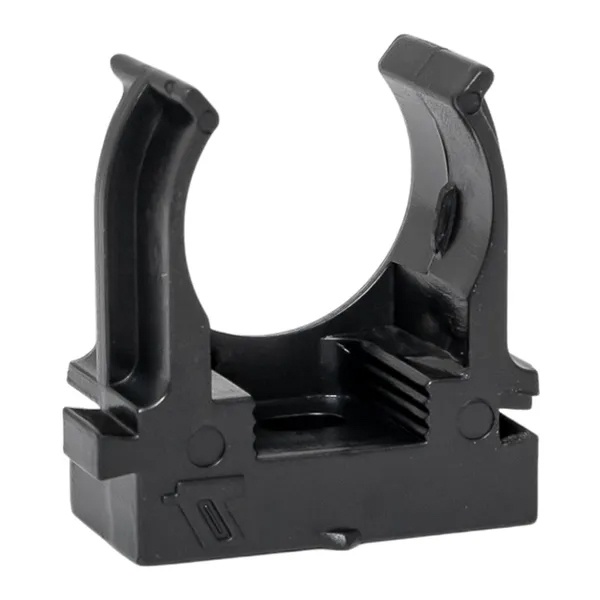 Держатель для труб (клипса) EKF Plast d20мм под монтажный пистолет [упак.100шт] черный