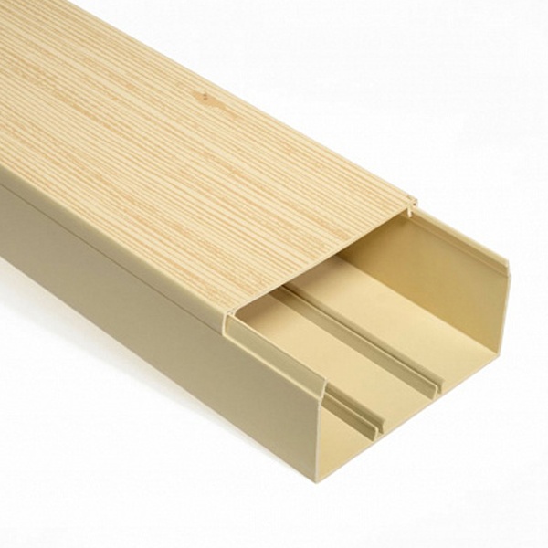 Кабель-канал Промрукав с крышкой 100х60 ПВХ сосна 2м/шт [уп.16м] (кабельный короб)