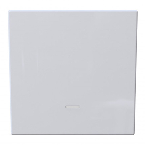 Выключатель одноклавишный c индикацией Jasmart FD 10A, белый глянцевый