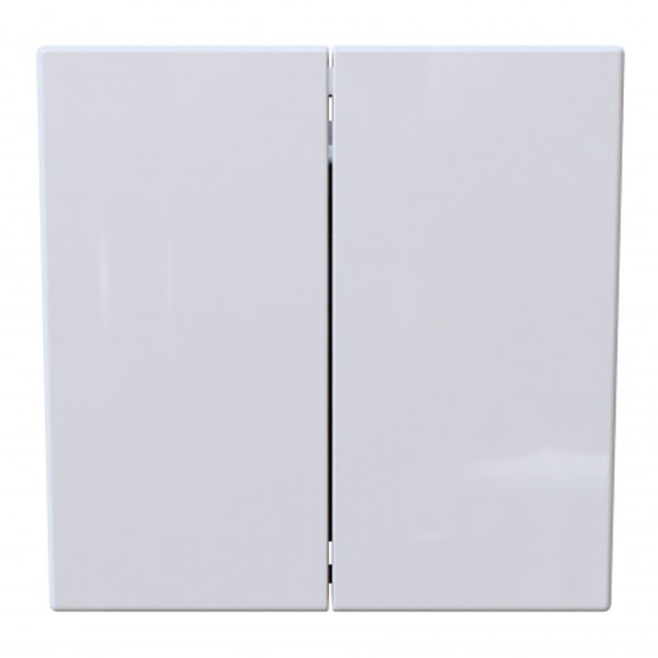 Выключатель двухклавишный Jasmart FD 10A, белый глянцевый