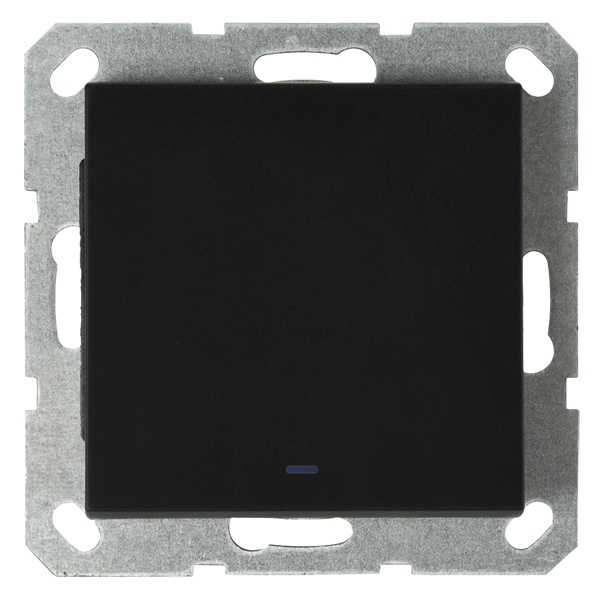 Выключатель одноклавишный c индикацией Jasmart G 10A, черный матовый