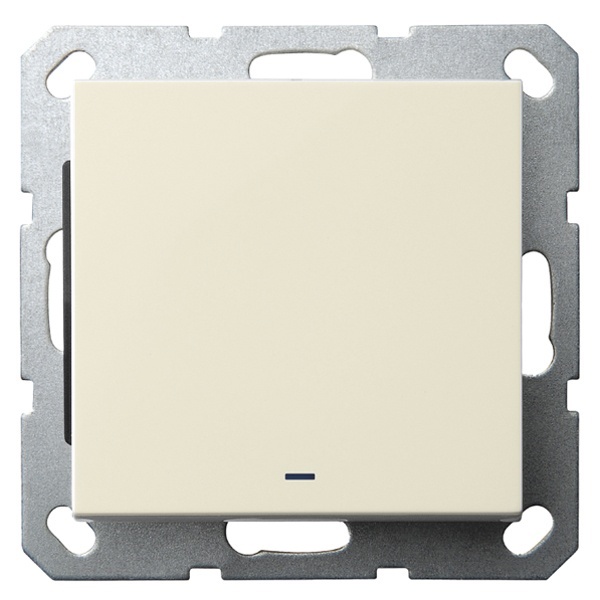 Выключатель одноклавишный c индикацией Jasmart G 10A, слоновая кость (бежевый)