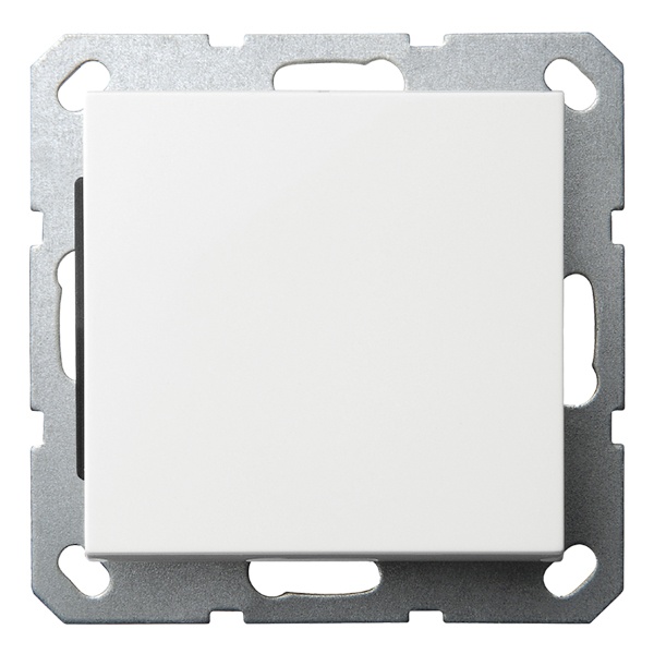 Выключатель одноклавишный проходной Jasmart G 10A, белый глянцевый