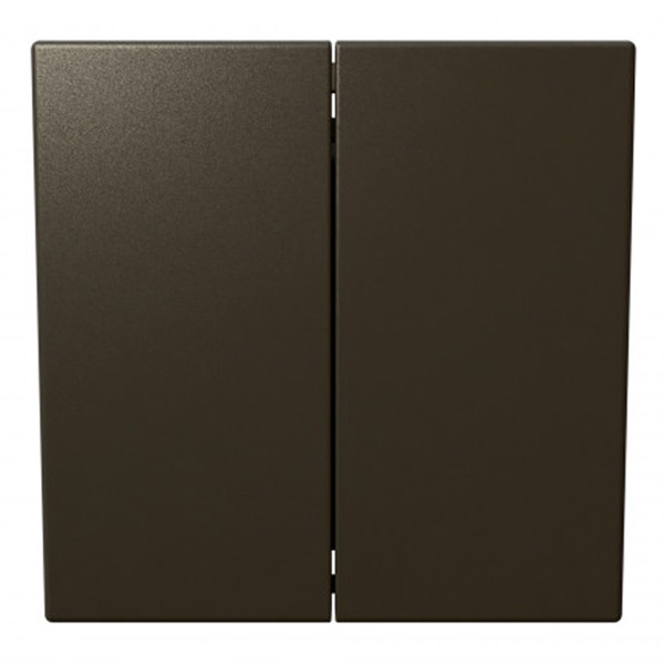 Выключатель двухклавишный проходной Jasmart FD 10A, бронза