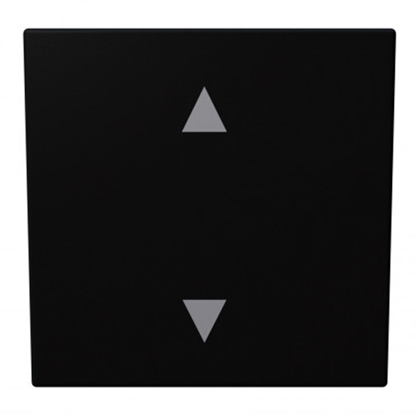 Выключатель одноклавишный для штор Jasmart FD 10A, черный матовый (soft touch)