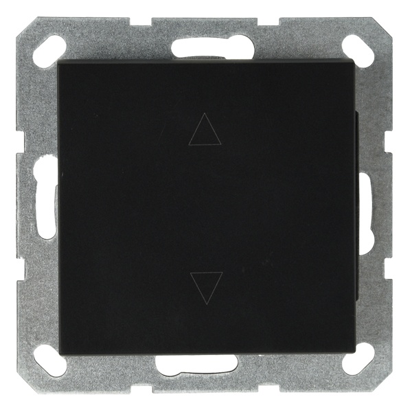 Выключатель одноклавишный для штор Jasmart G 10A, черный матовый