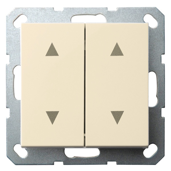 Выключатель двухклавишный для штор Jasmart G 10A, шампань