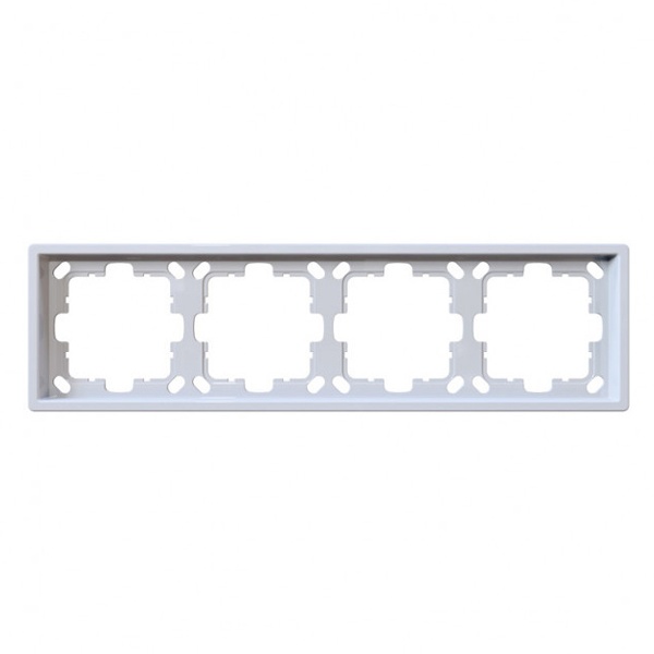 Рамка Jasmart FD  4-постовая, белый глянцевый