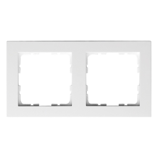 Рамка Jasmart G-Classic  2-постовая, белый глянцевый