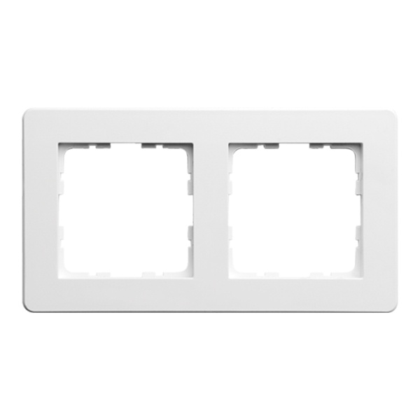 Рамка Jasmart G-Flex  2-постовая, белый глянцевый