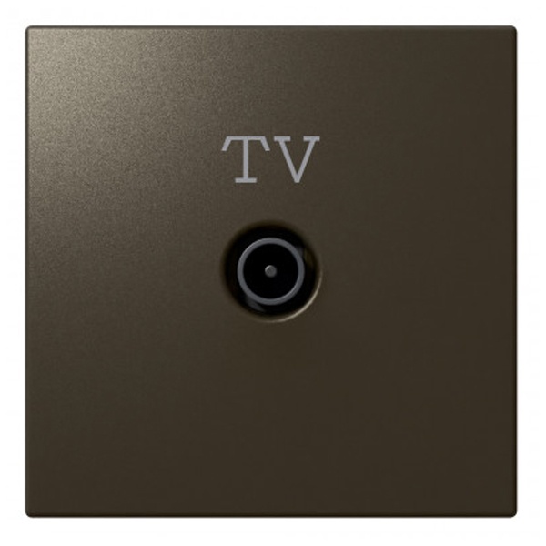 Розетка TV Jasmart FD d9.5мм оконечная, бронза