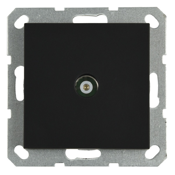 Розетка TV Jasmart G d9.5мм оконечная, черный матовый