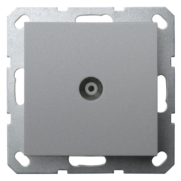 Розетка TV Jasmart G d9.5мм оконечная, алюминий