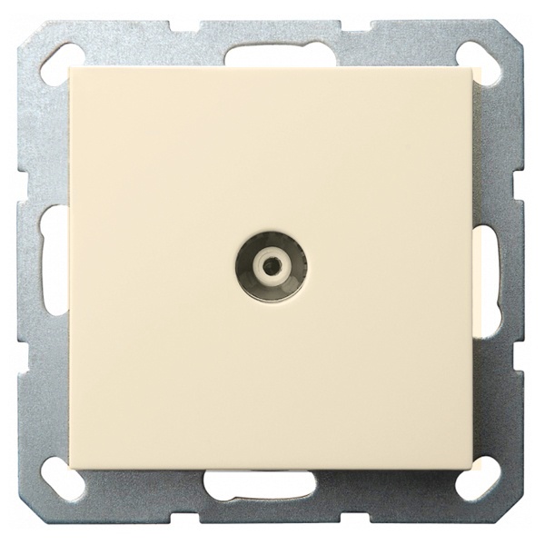 Розетка TV Jasmart G d9.5мм проходная, шампань