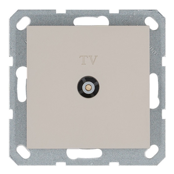 Розетка TV Jasmart G d9.5мм проходная, тауп