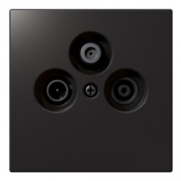 Розетка TV+FM+SAT Jasmart FD d9.5мм оконечная, никель