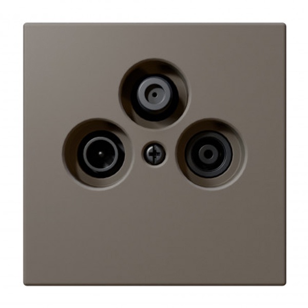 Розетка TV+FM+SAT Jasmart FD d9.5мм оконечная, тауп (soft touch)