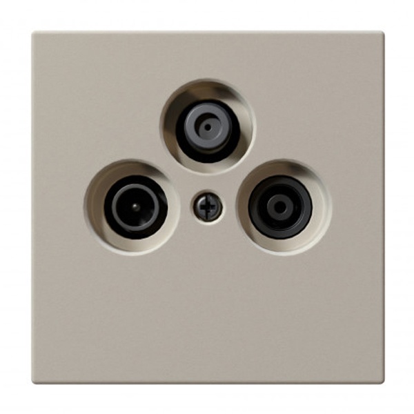 Розетка TV+FM+SAT Jasmart FD d9.5мм проходная, Сахара