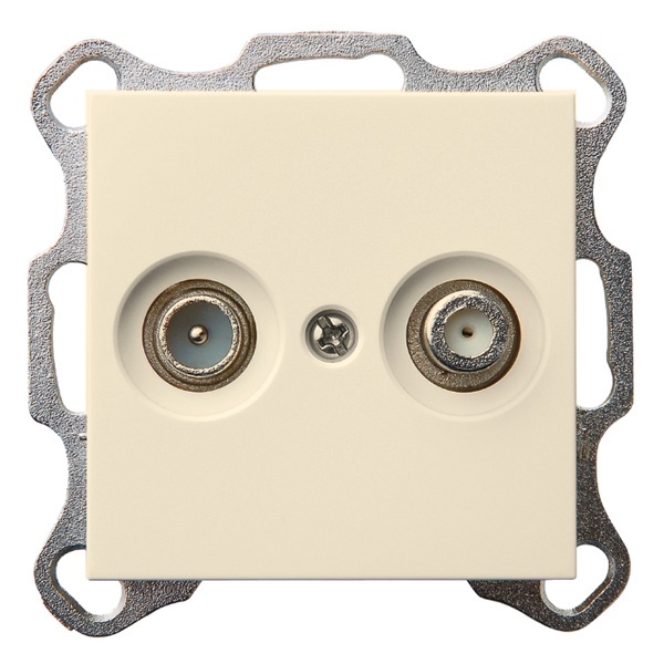 Розетка TV+FM Jasmart G d9.5мм оконечная, шампань