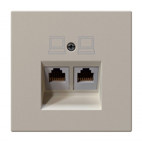 Интернет-розетка RJ45 Jasmart FD двойная категория 5, Сахара