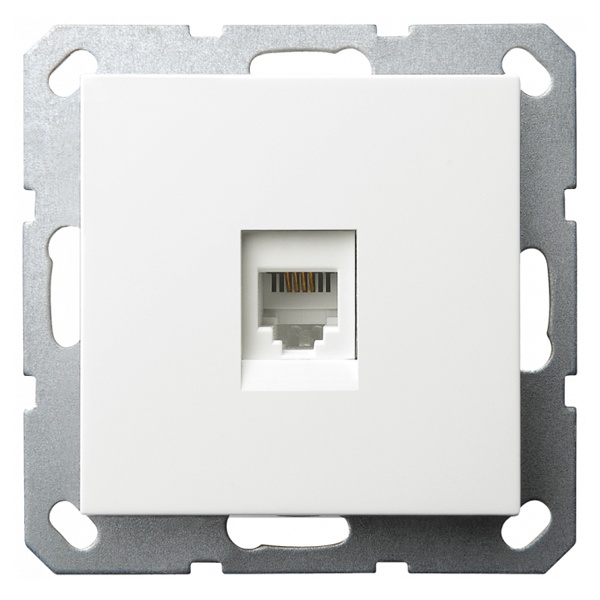 Телефонная розетка Jasmart G RJ11, белый глянцевый