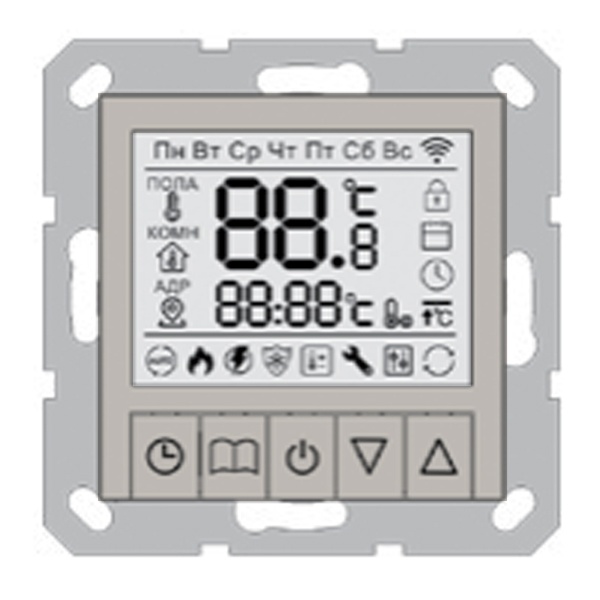 Терморегулятор электронный Jasmart G 16А в комплекте с датчиком (4м, 5х20мм), тауп