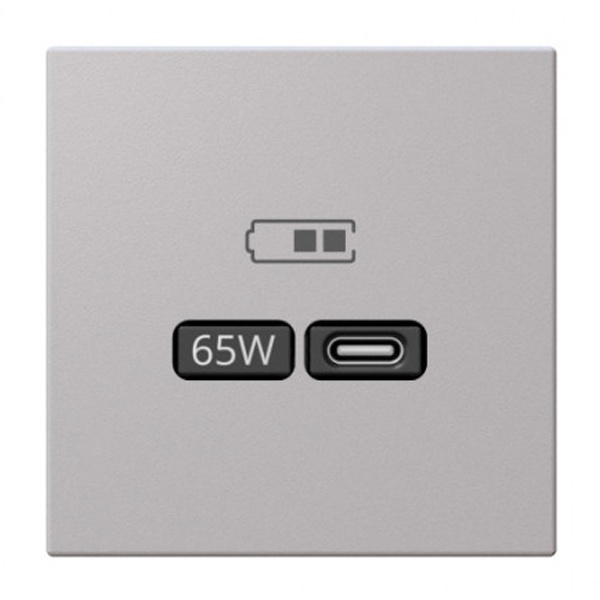 USB зарядка Jasmart FD 65Вт тип С и тип А, 220-240В, белый матовый (soft touch)